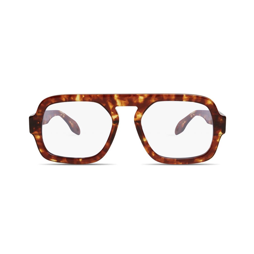 Jane in Red Tortoise Optical Lens