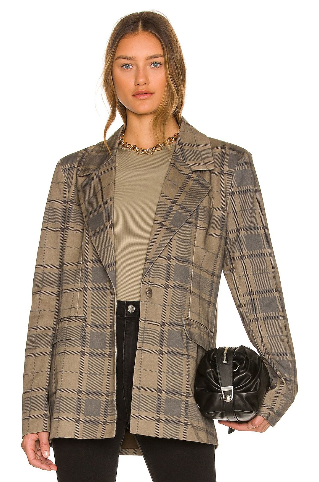 Plaid Blazer in Cool Plaid