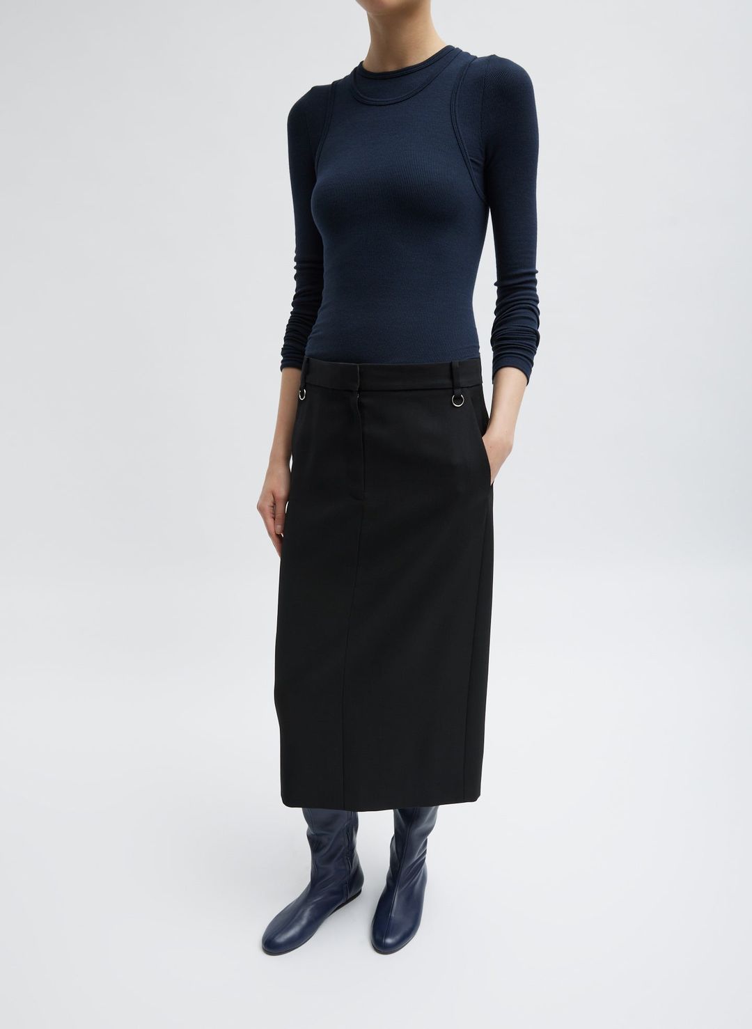 Circular Fine Rib T-Shirt Tank #4