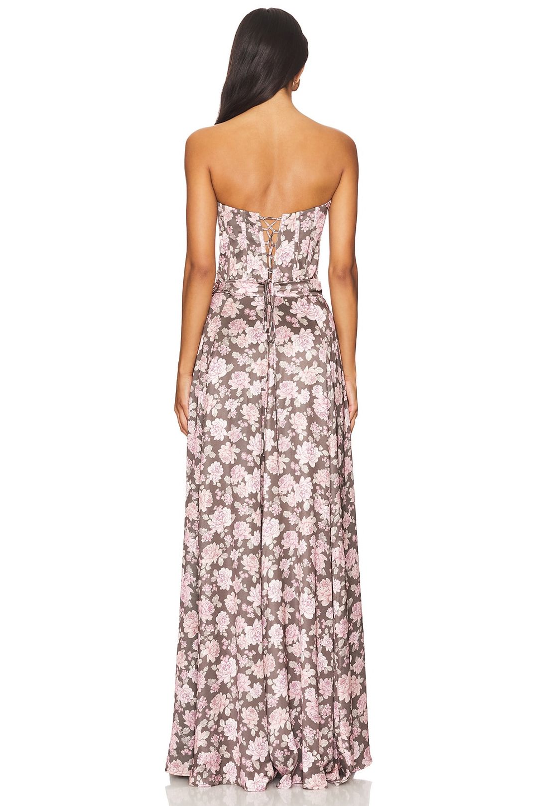 Cecilia Dress in Chocolate Peony Print #3