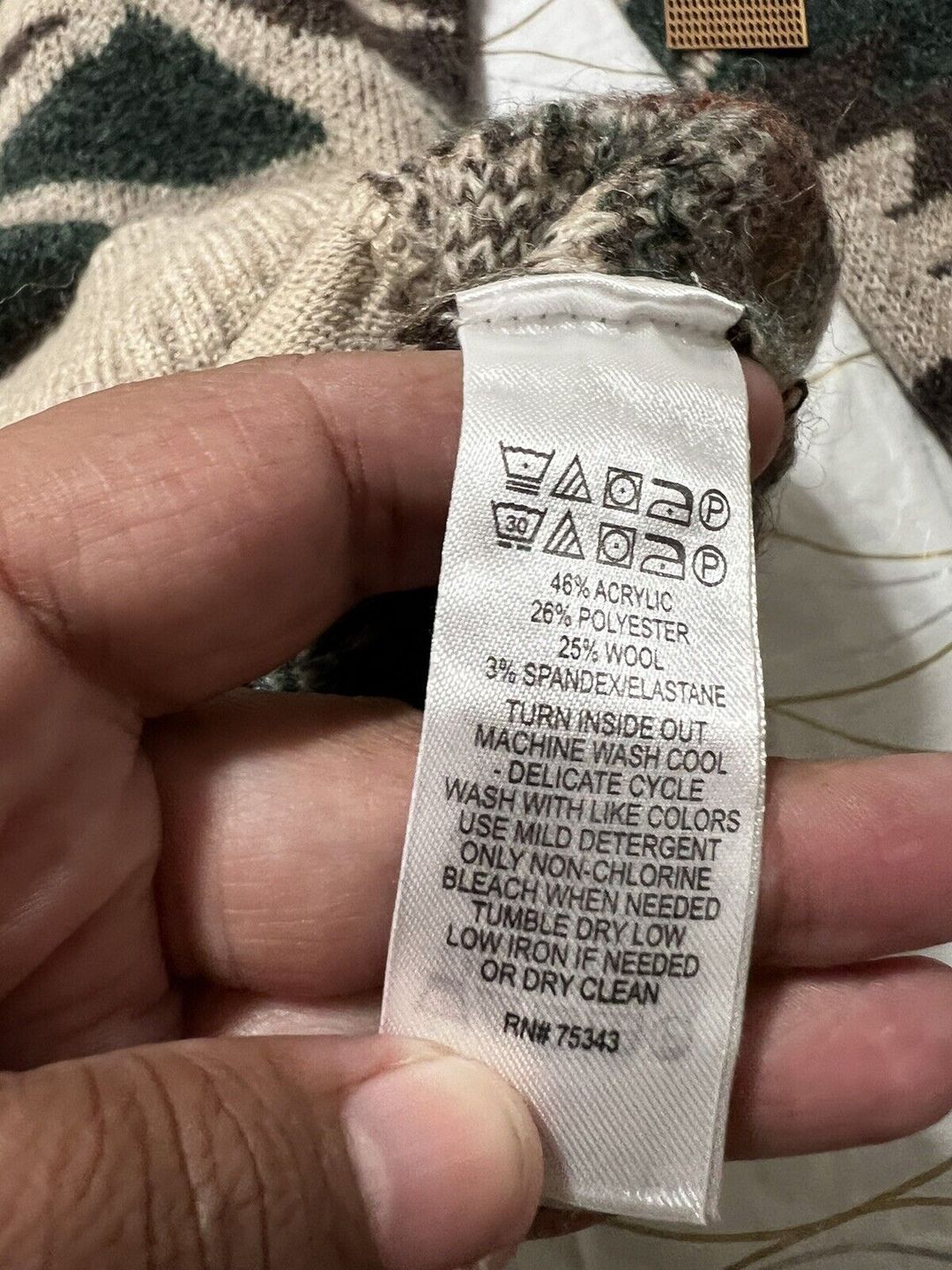 Ethan Pierce Aztec Print Cardigan Size Small Wool Blend #9