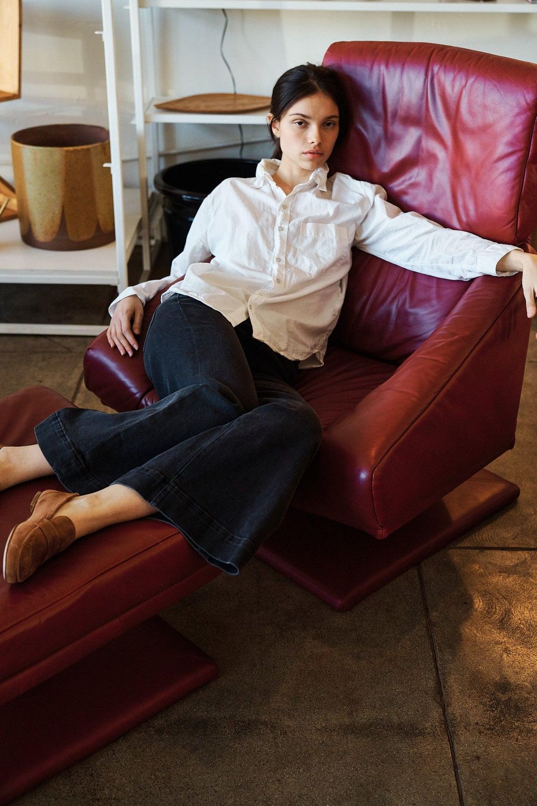 The Penny Loafer in Chocolate Suede #5