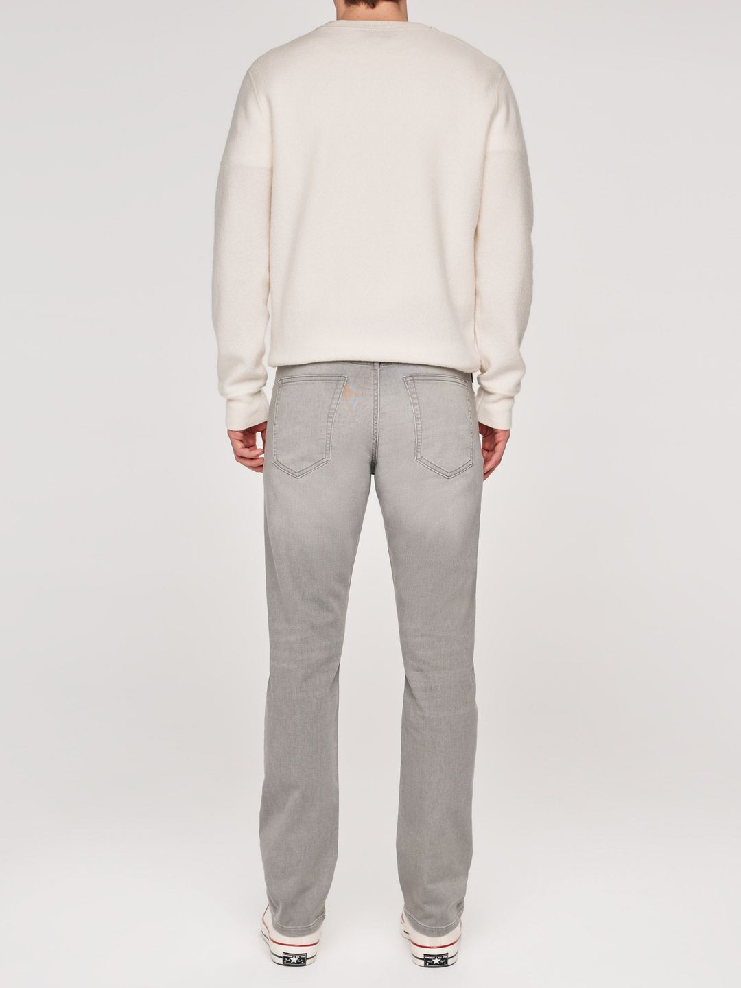 Russell Slim Straight Jeans | Washed Grey Knit #3