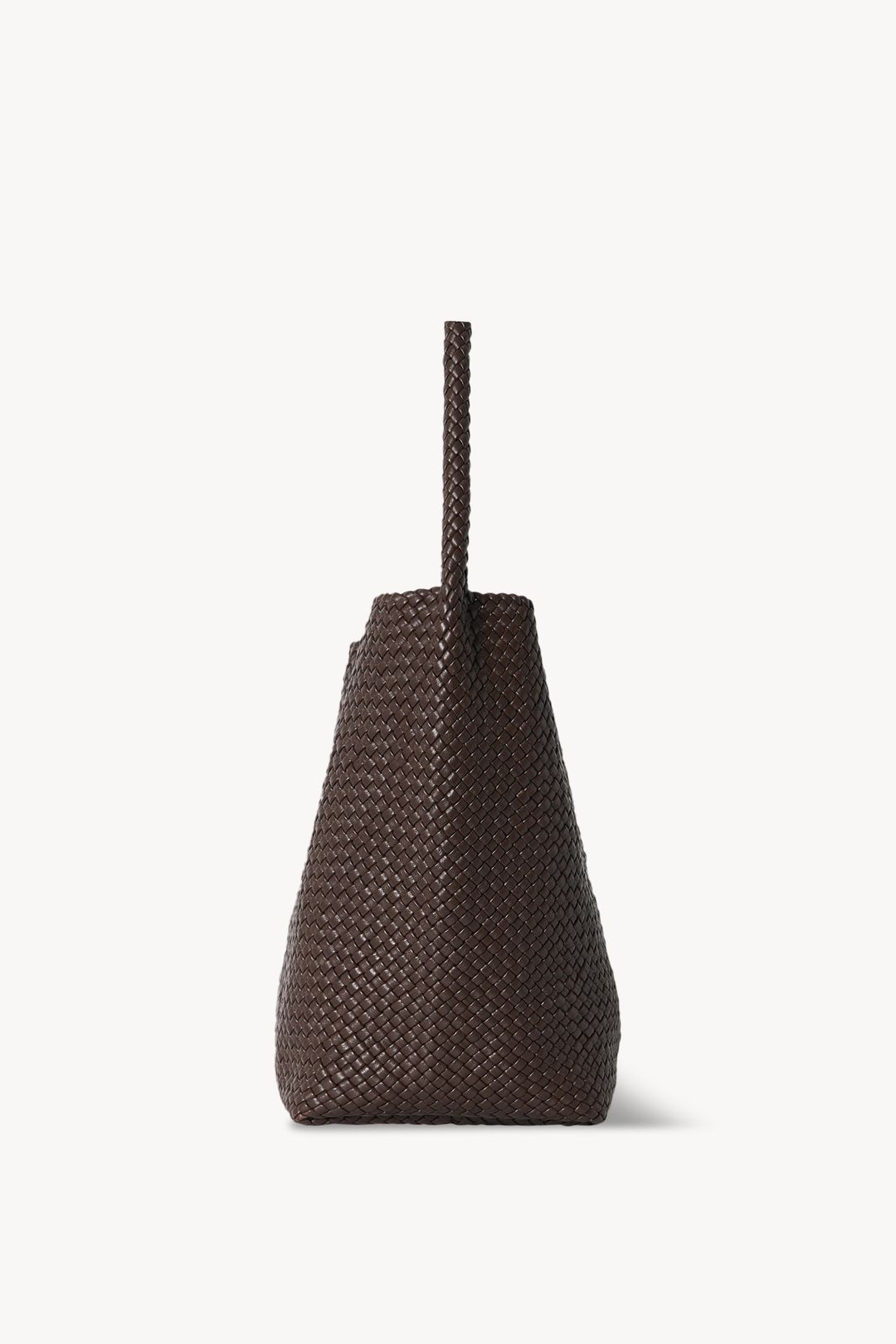 Medium Woven N/S Tote Bag in Leather #3