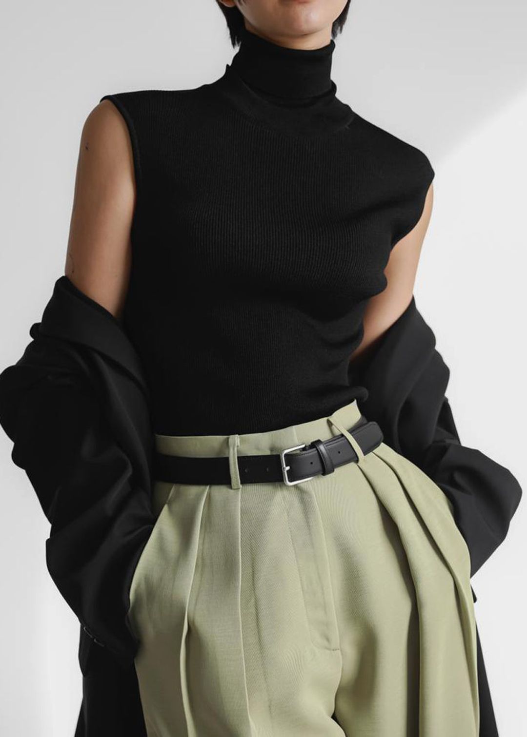 Port Pleated Pants - Sage #11