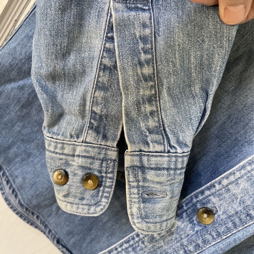 L.L. Bean Denim Vintage 90s Button Down Denim Shirt #6