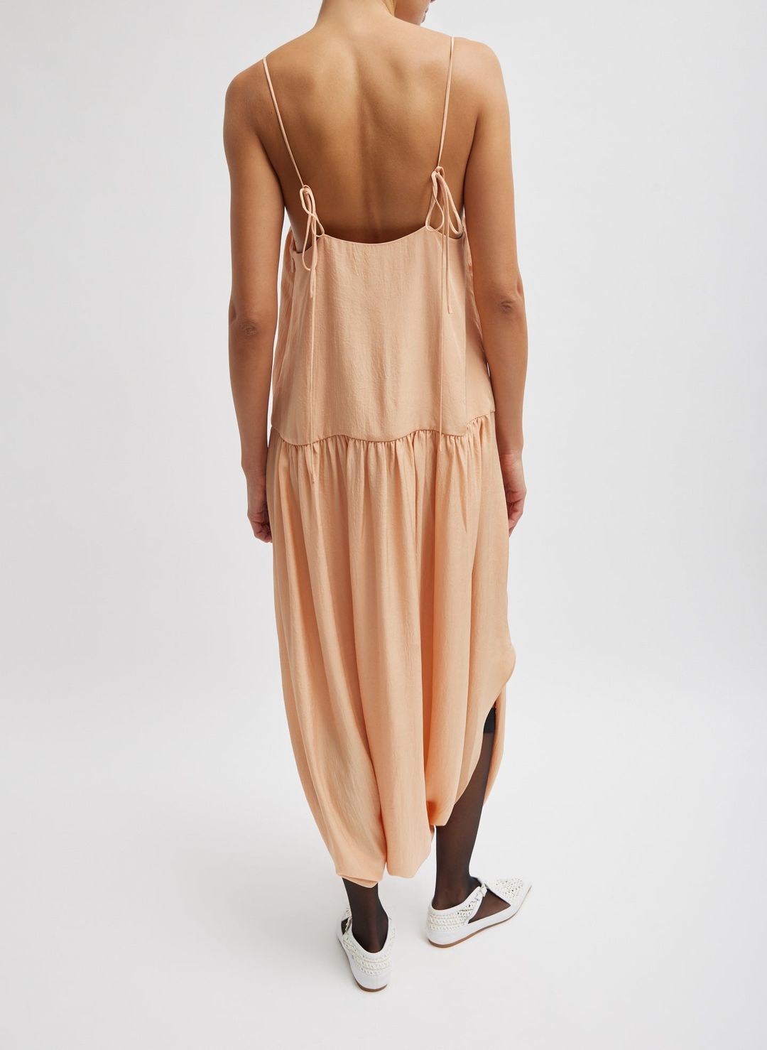 Spring Acetate Strappy Jalouise Dress #4