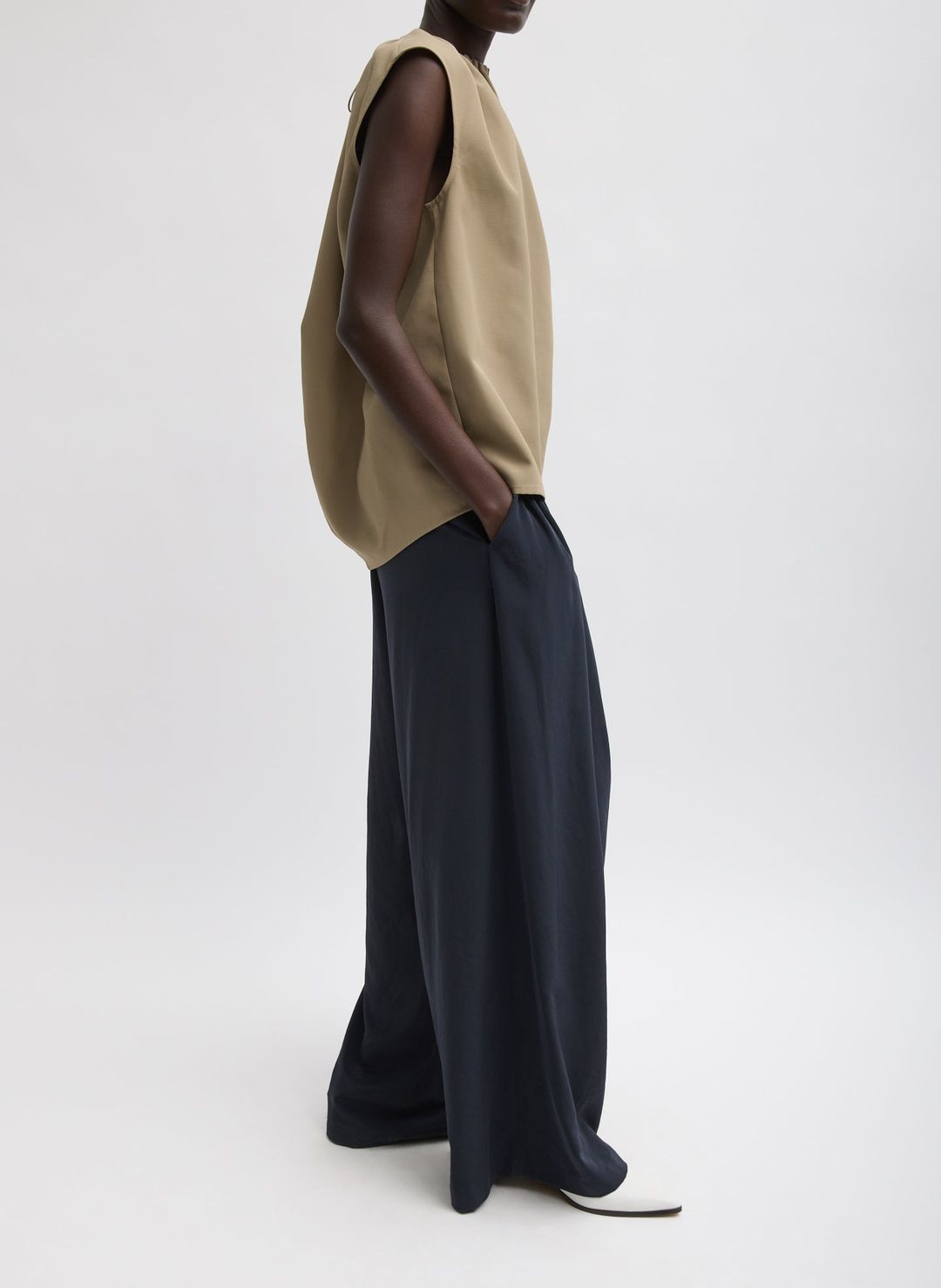 Lotte Nylon Shirred Neck Top #3