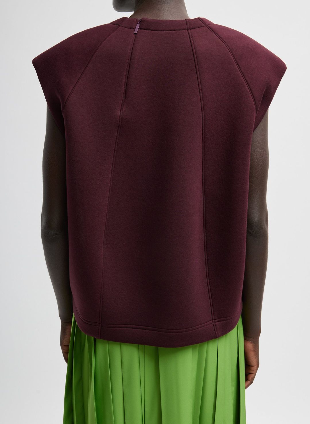 Bonded Viscose Sculpted Sleeveless Top #3