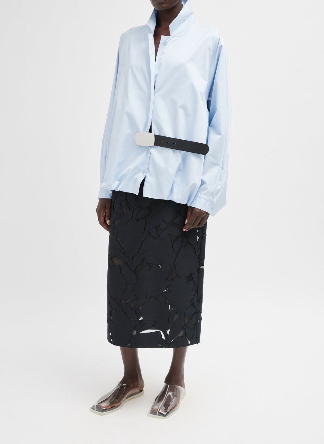 Eco Poplin Bubble Hem Shirt Jacket #5
