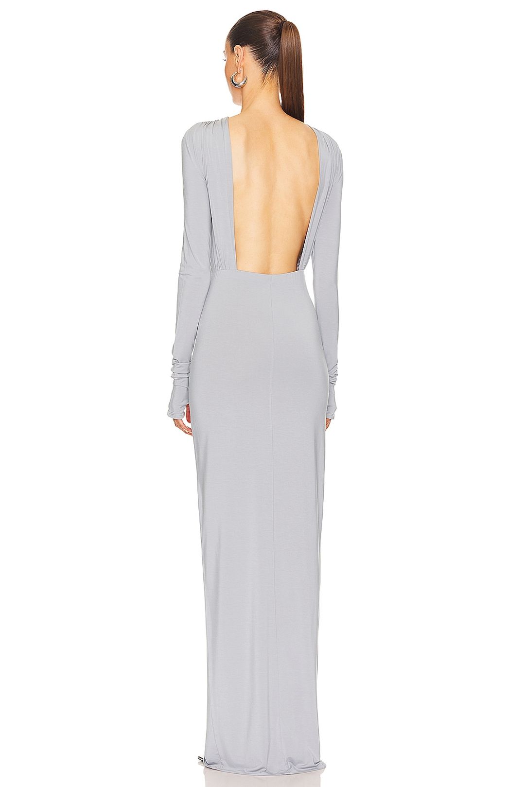 Jersey Backless Maxi Dress #3