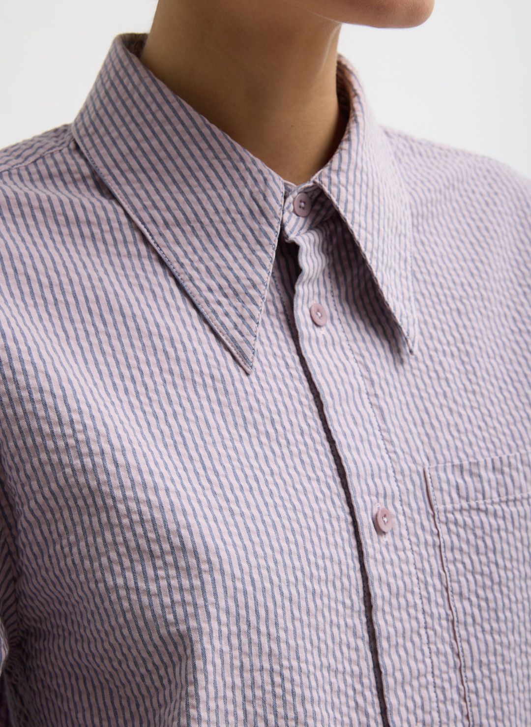 Garment Dyed Seersucker Classic Shirt #6