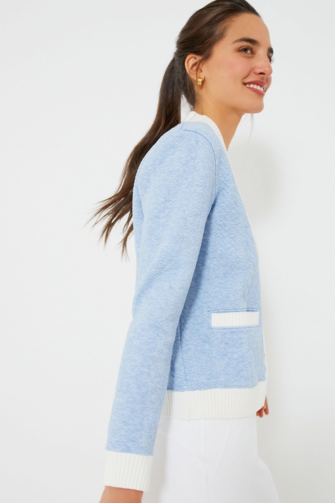 Light Blue Cable Charley Cardigan #4