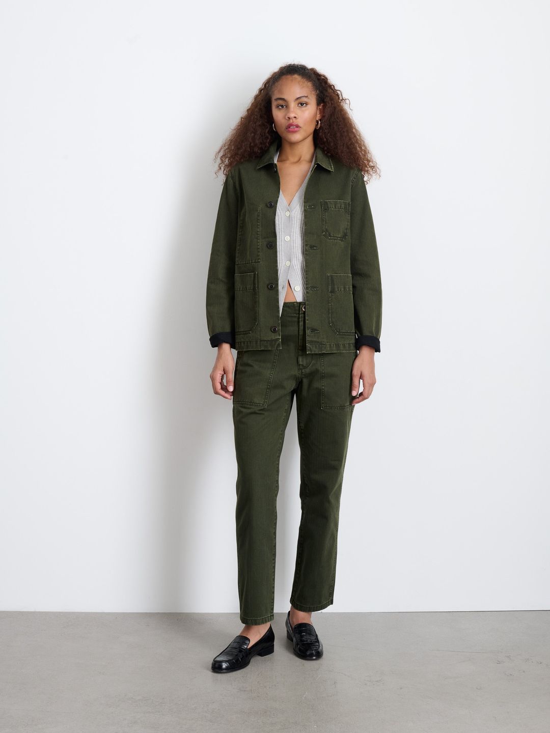 Britt Work Jacket in Herringbone #3