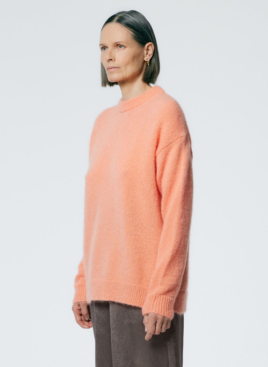 Soft Mohair Crewneck Easy Pullover #3