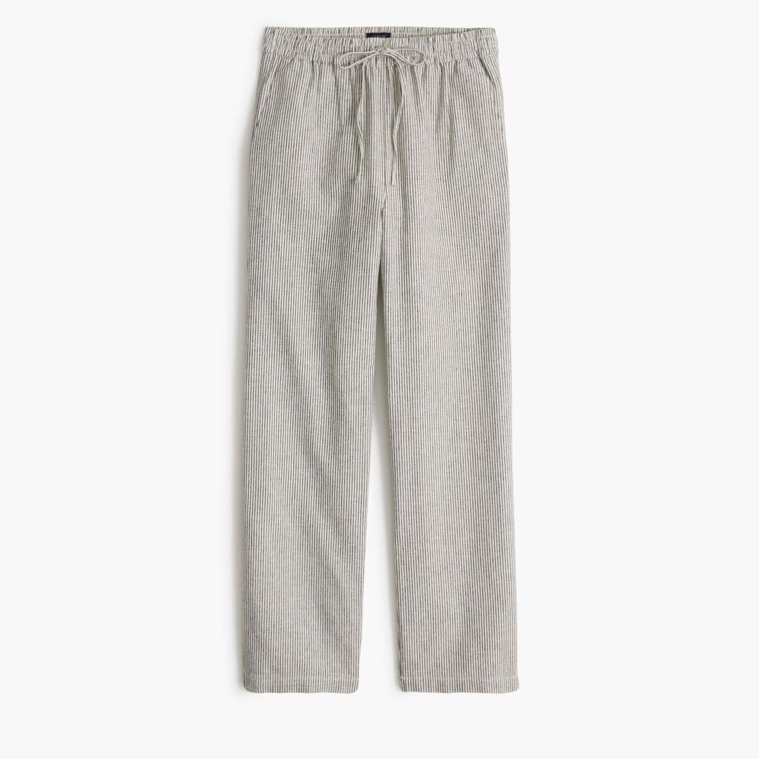 slim wide leg linen drawstring pant - st #9