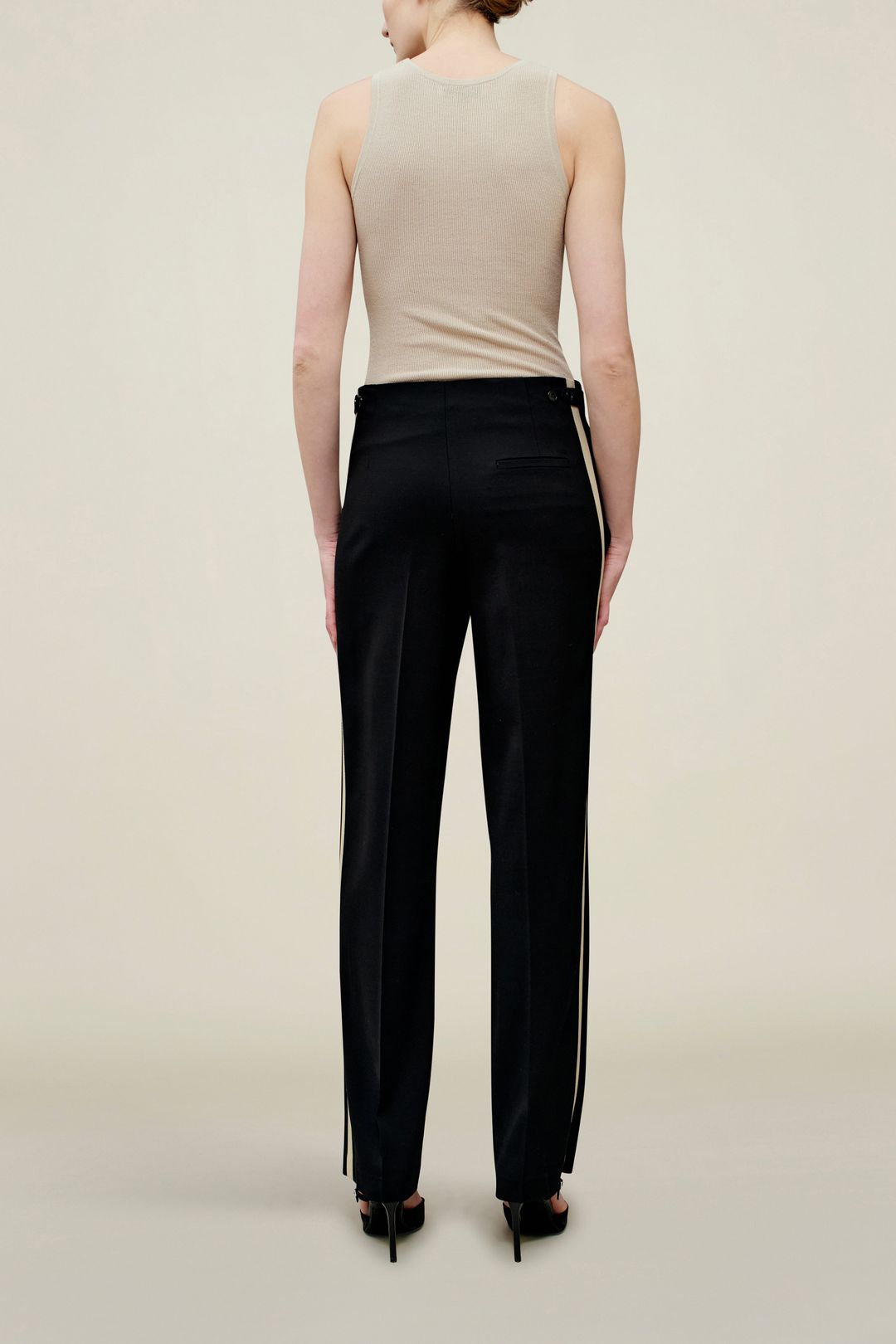 Phoebe Tuxedo Trouser in Wool Combo #5