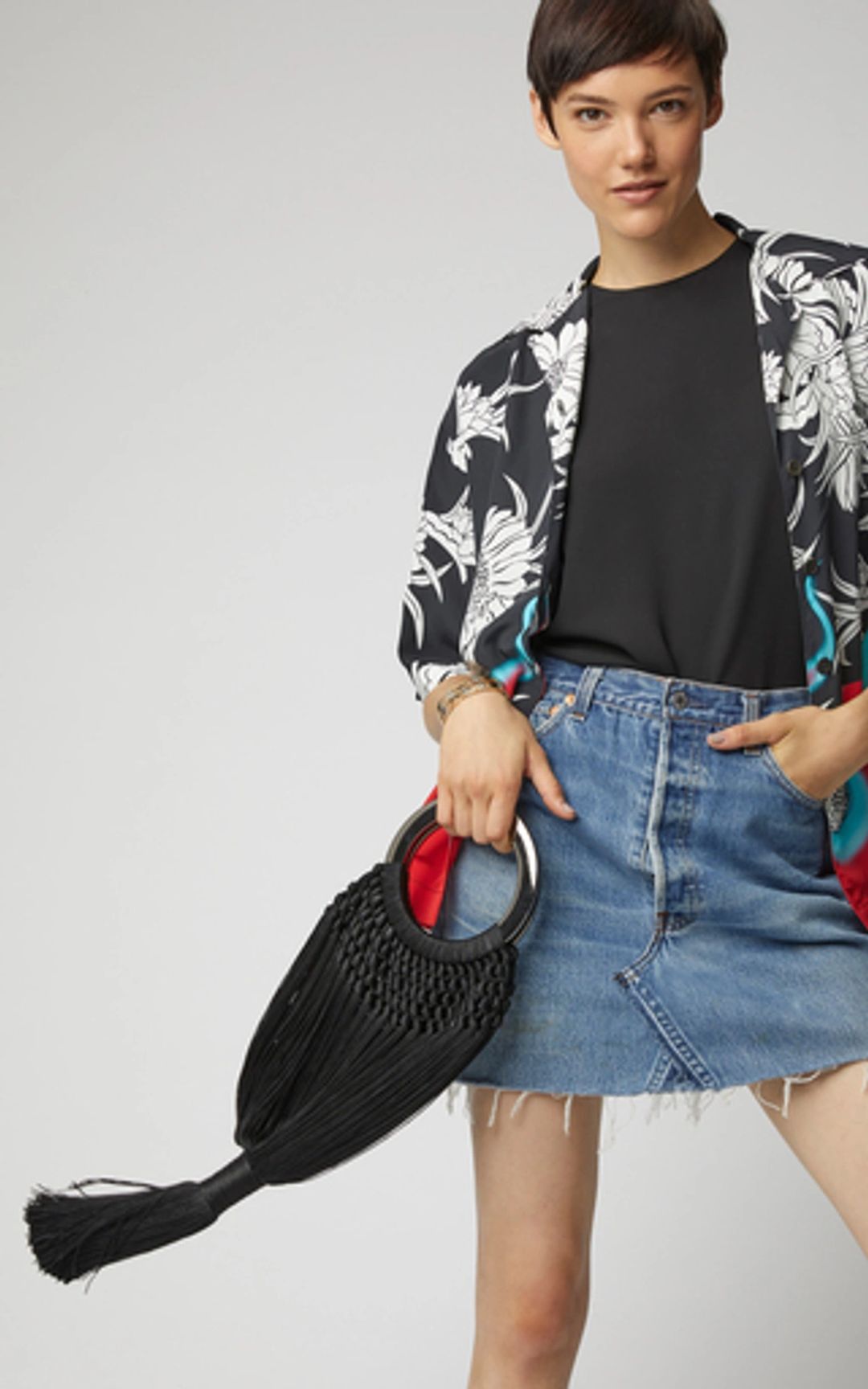 Small Angelou Tassel Bag - Black #2