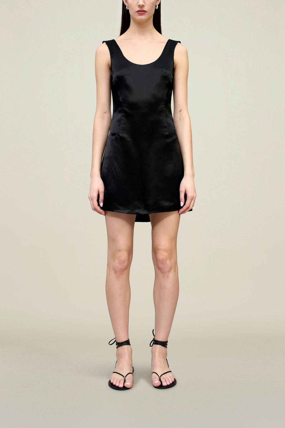Eloise Mini Dress in Liquid Twill