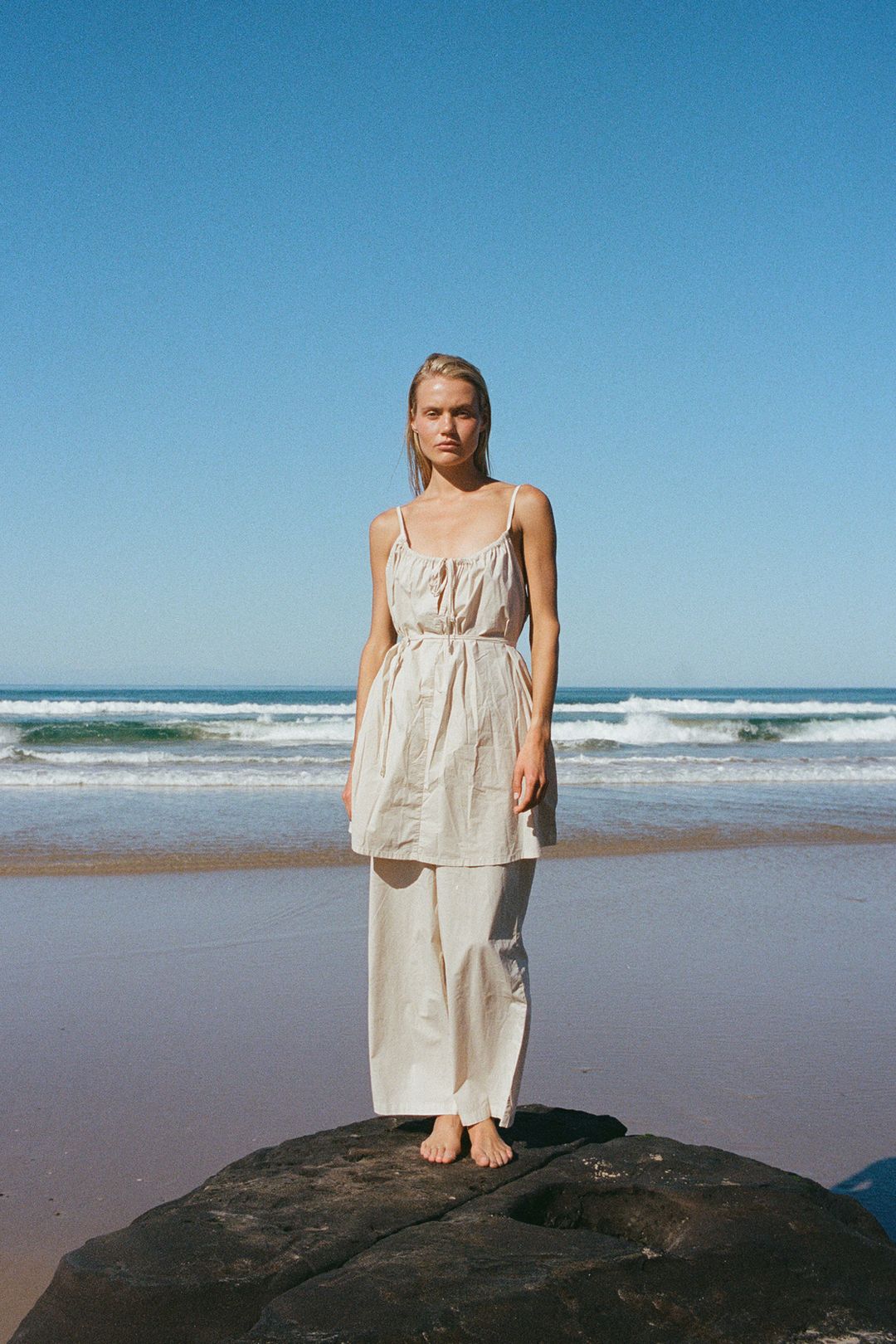 Cotton Poplin Dress - Husk #3