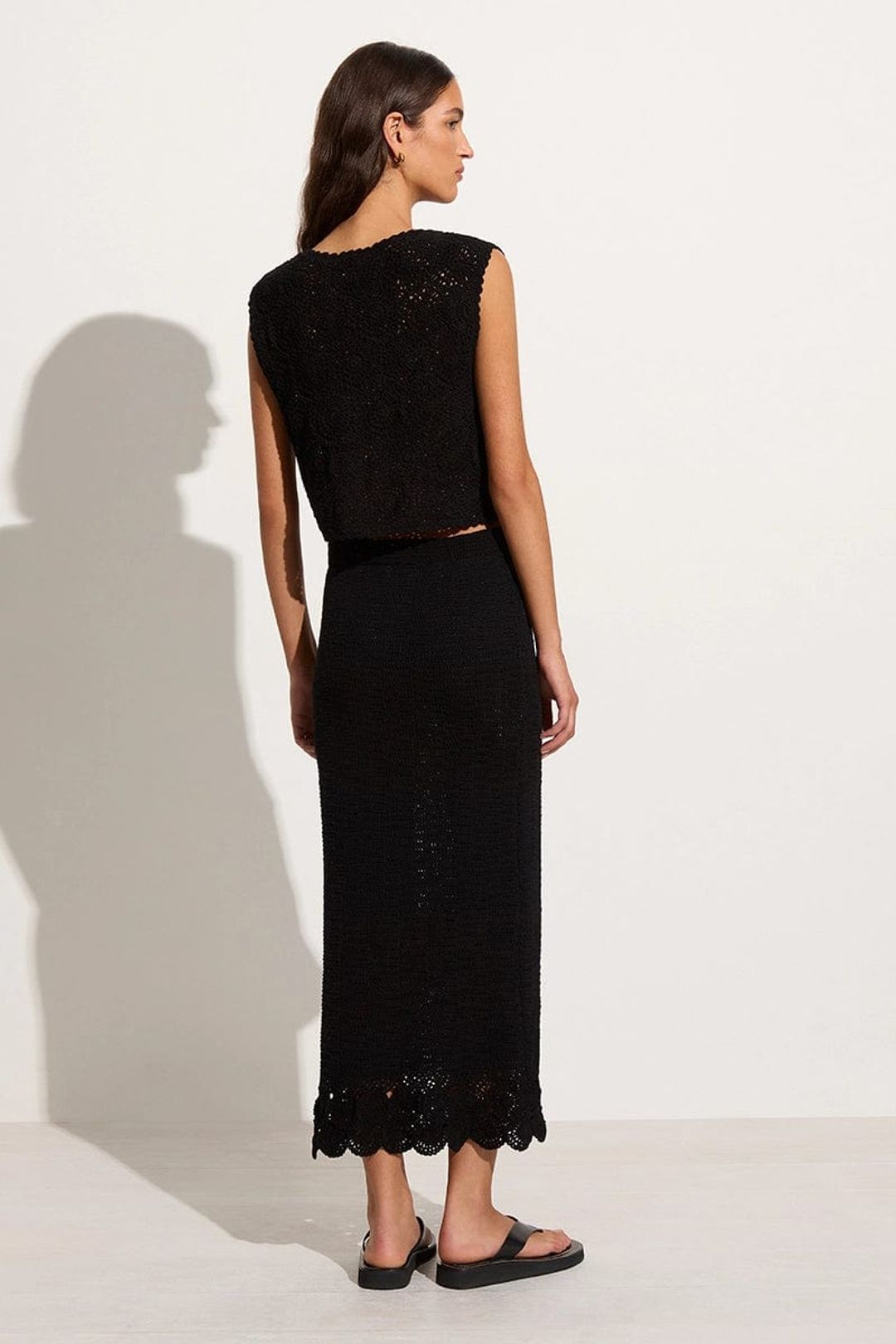 Lula Handmade Crochet Skirt Black #8