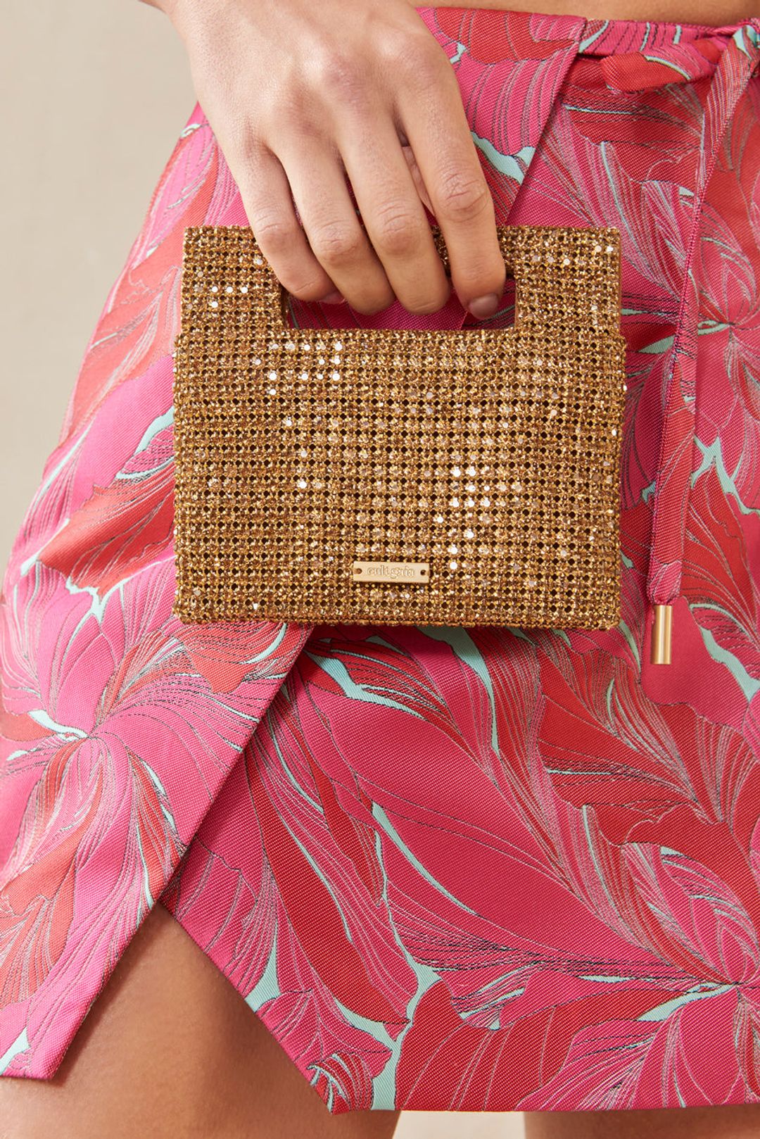 LUCINDA NANO RHINESTONE CLUTCH - CHAMPAGNE #4