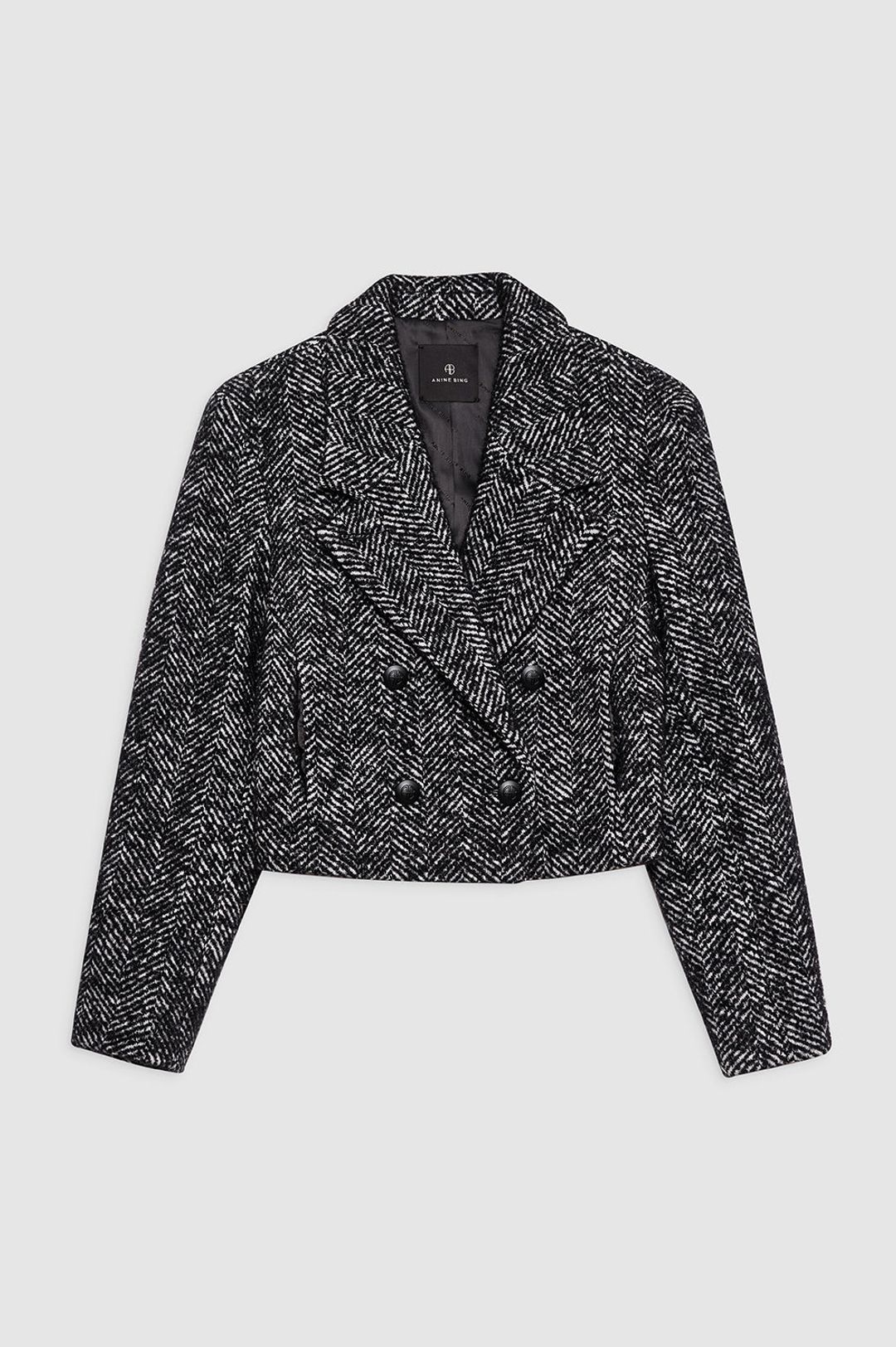 Vienna Blazer - Black and White Tweed #3