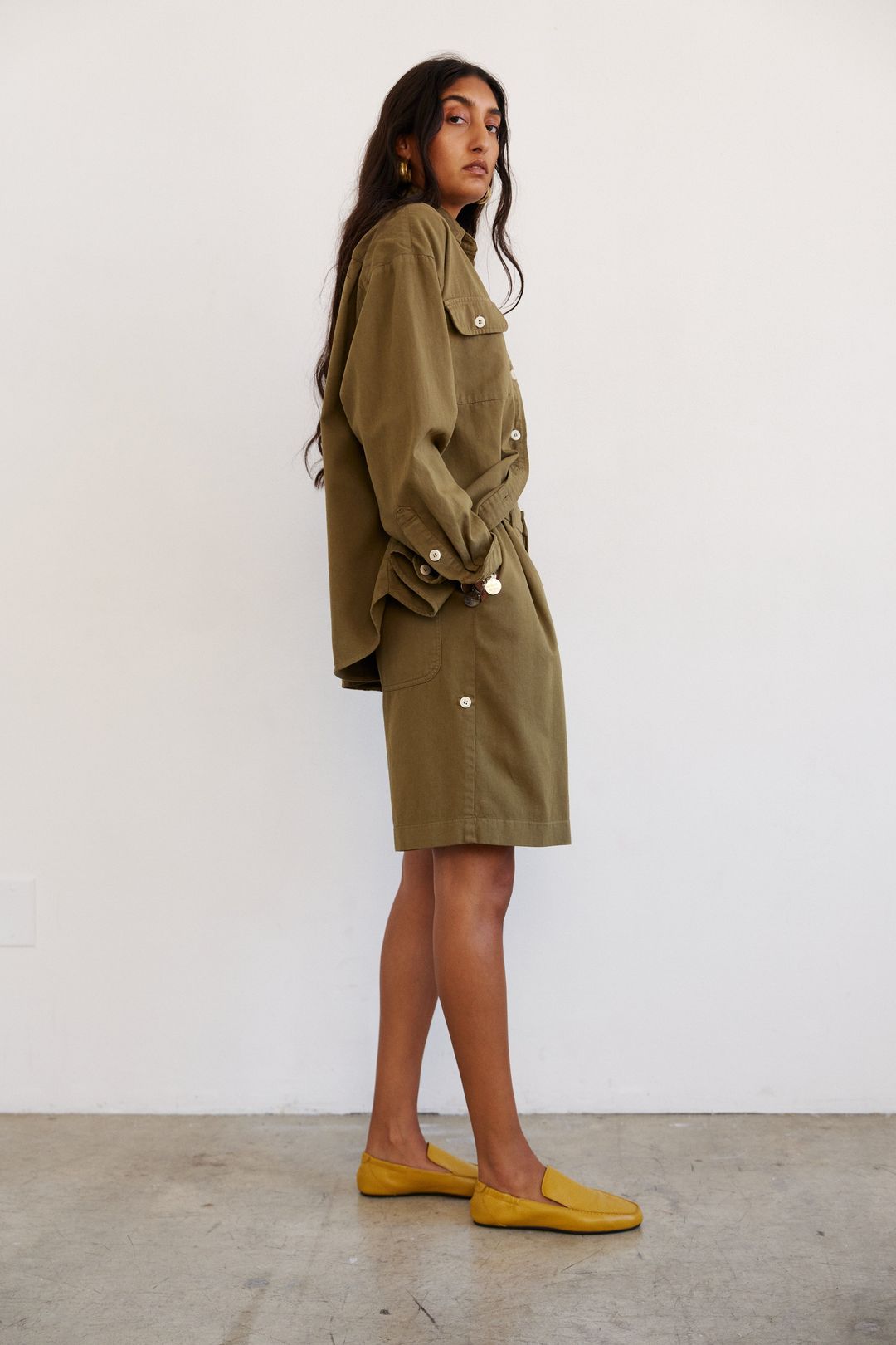 The Pleat Short in Khaki #6