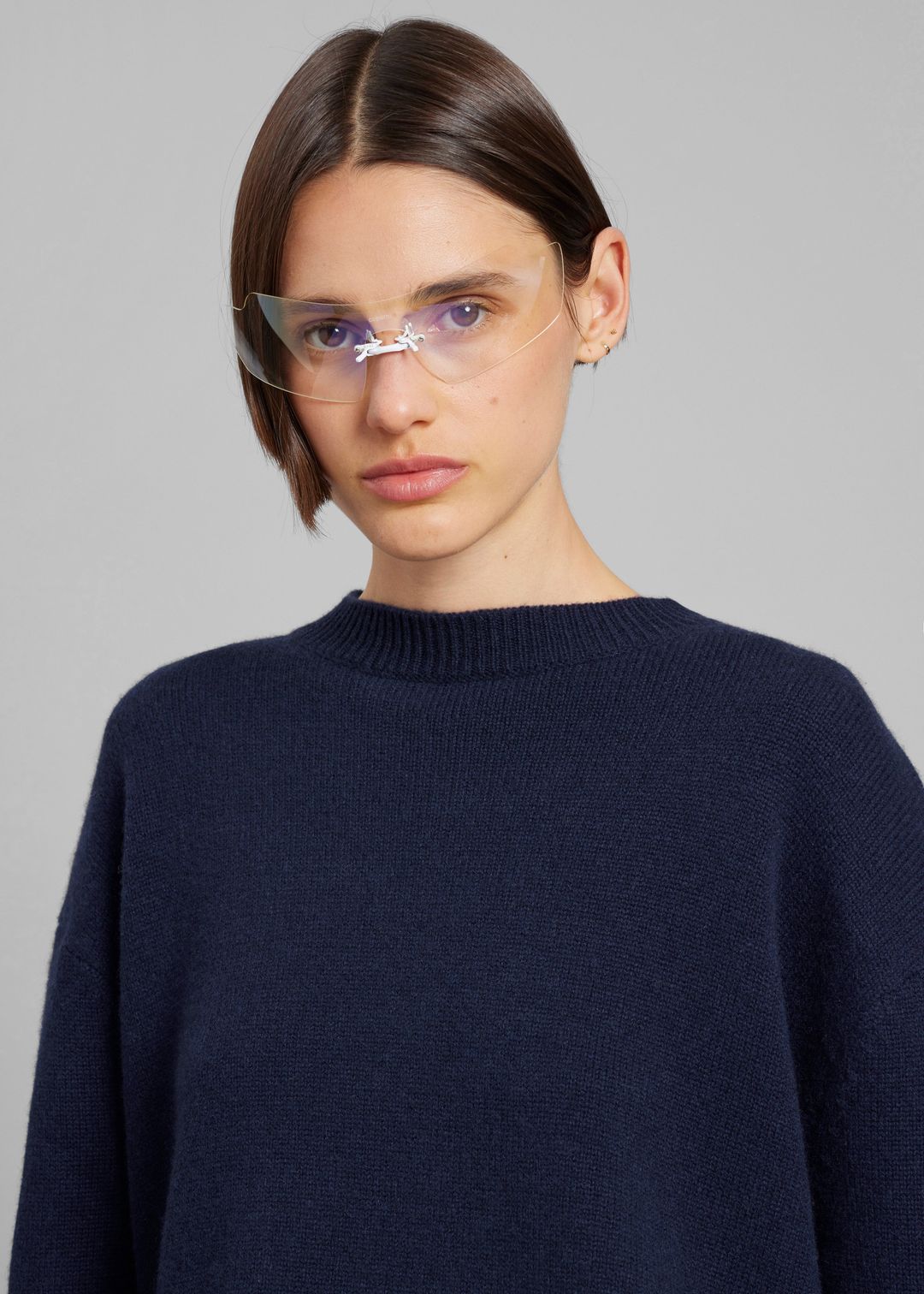 Rafaela Padded Knit Sweater - Navy #4