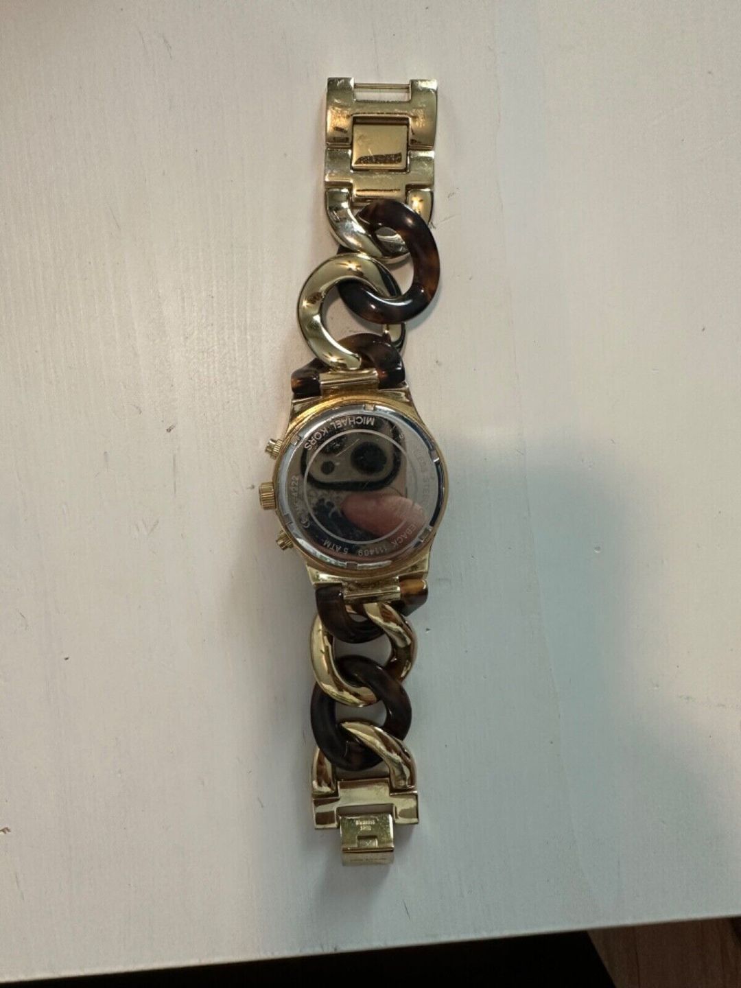 Tortoise & Gold Chain Link Michael Kors Watch #6