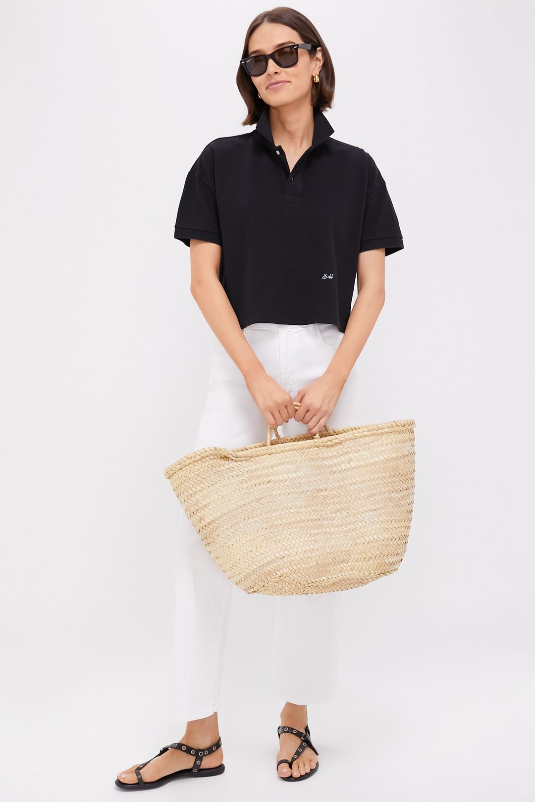 Black Pique Holmes Boyfriend Polo