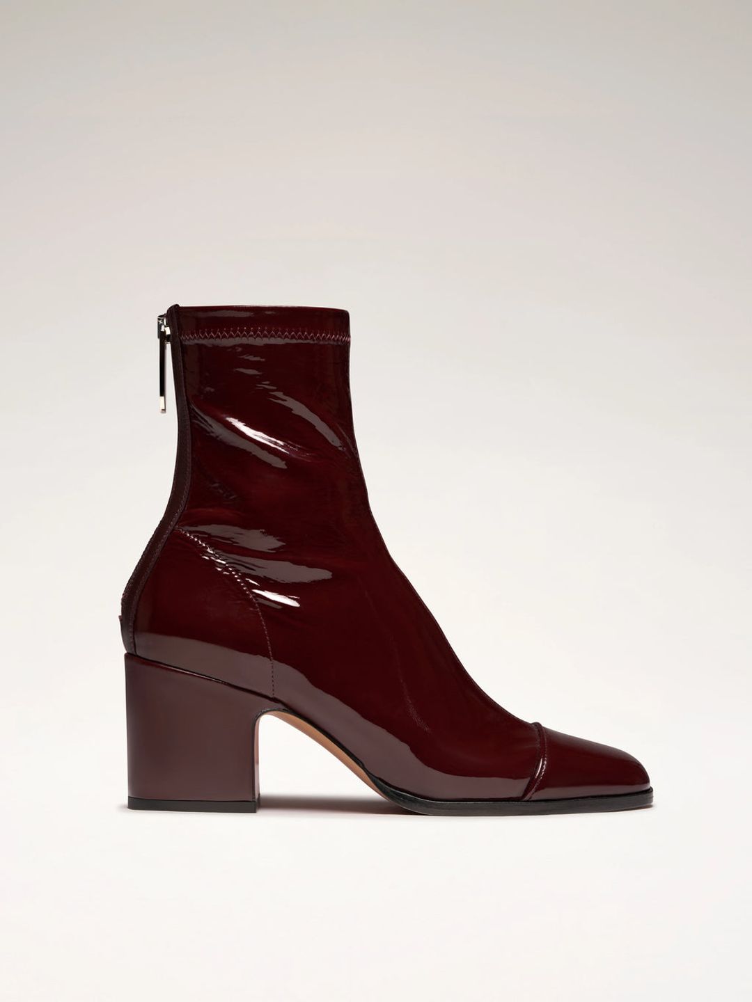 ARIA - Boots - Patent Stretch Burgundy