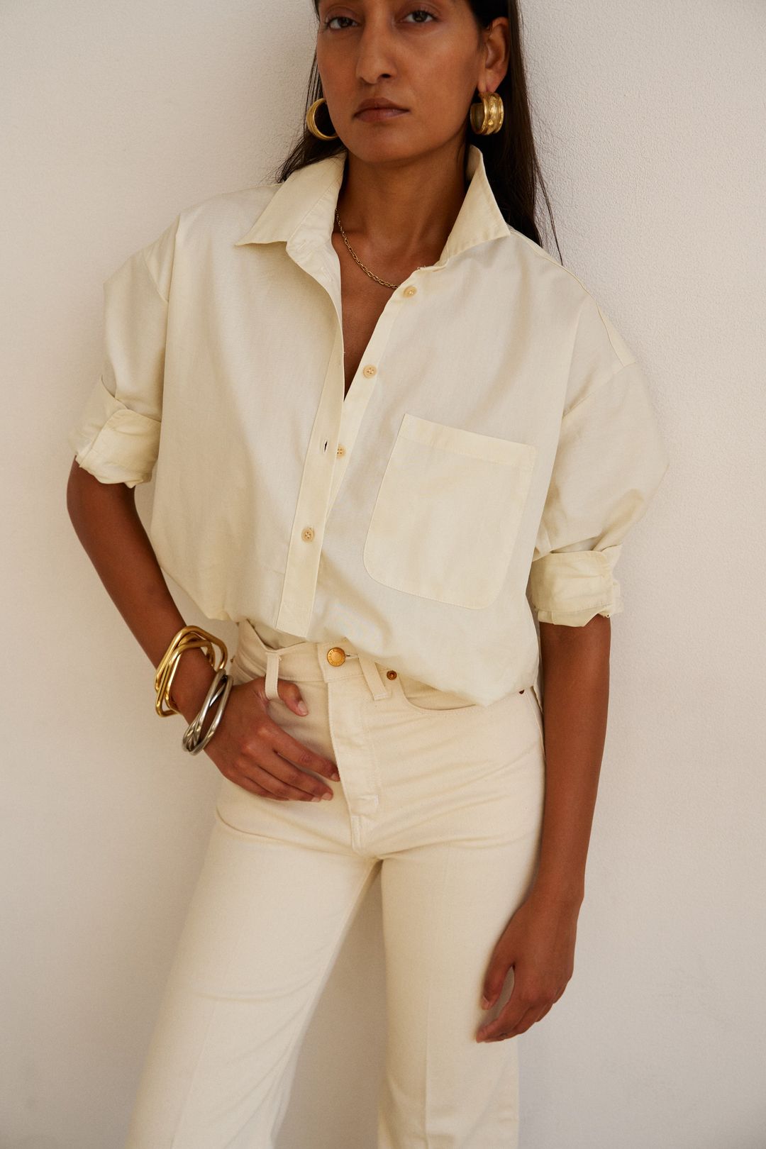 The Crease Jean in Ecru #11