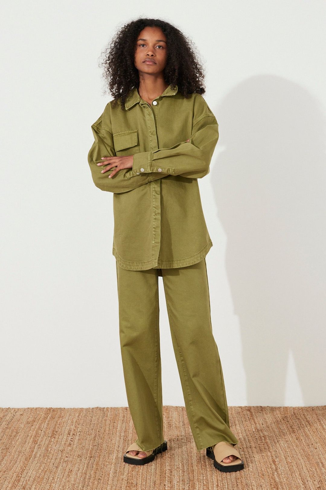 Recycled Cotton Jacket - Khaki #9
