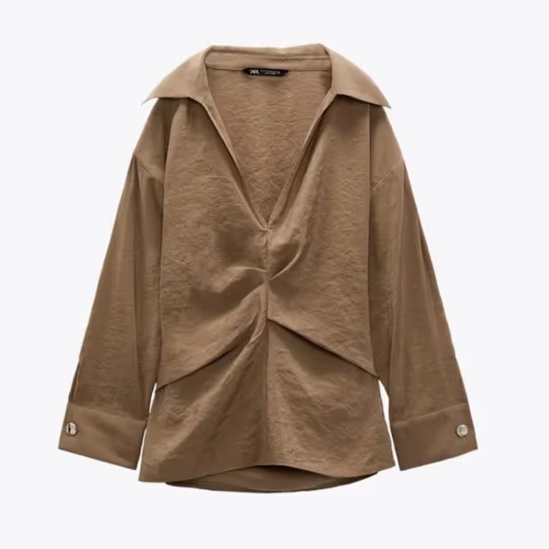 Zara gathered blouse