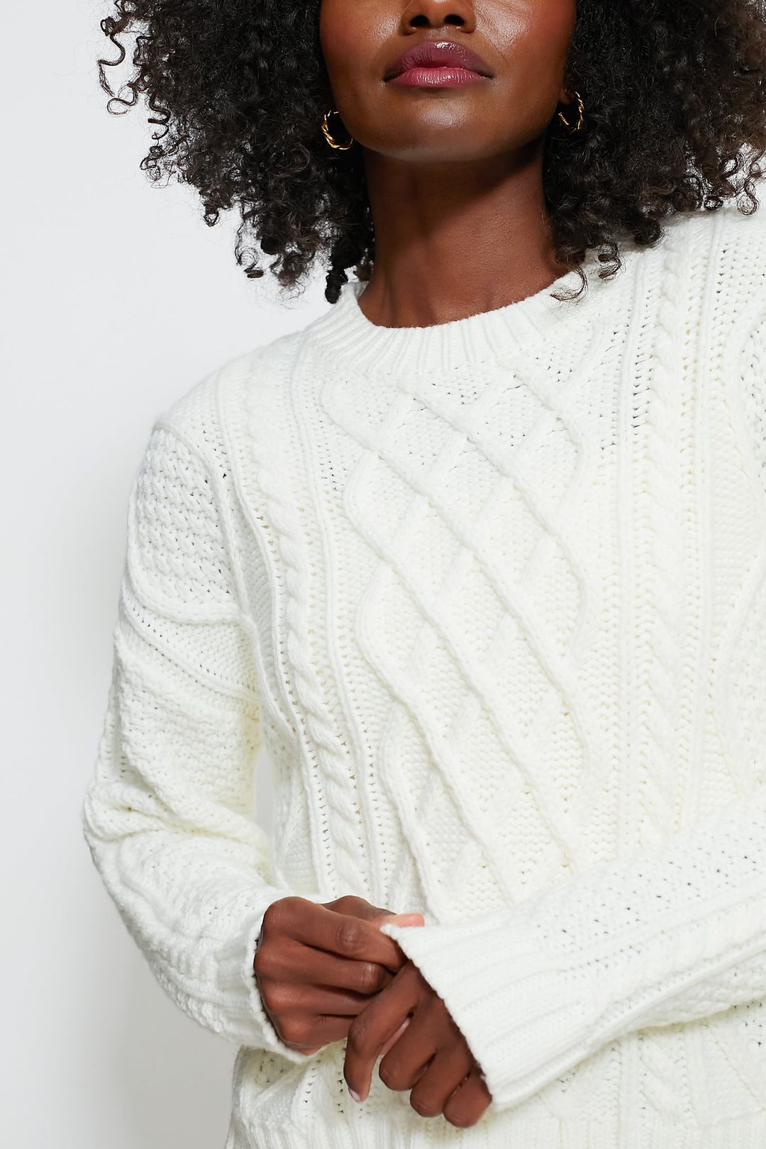 Ivory Cable Knit Courchevel Sweater #6