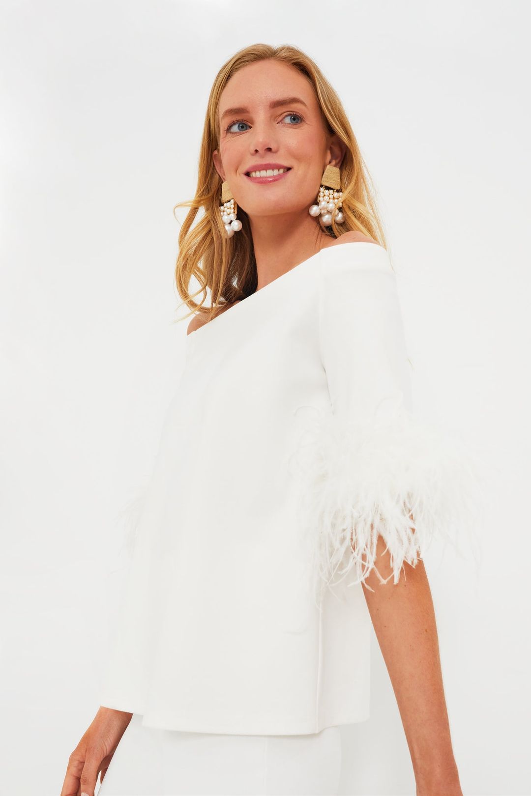 White Feather Miranda Off The Shoulder Blouse #3