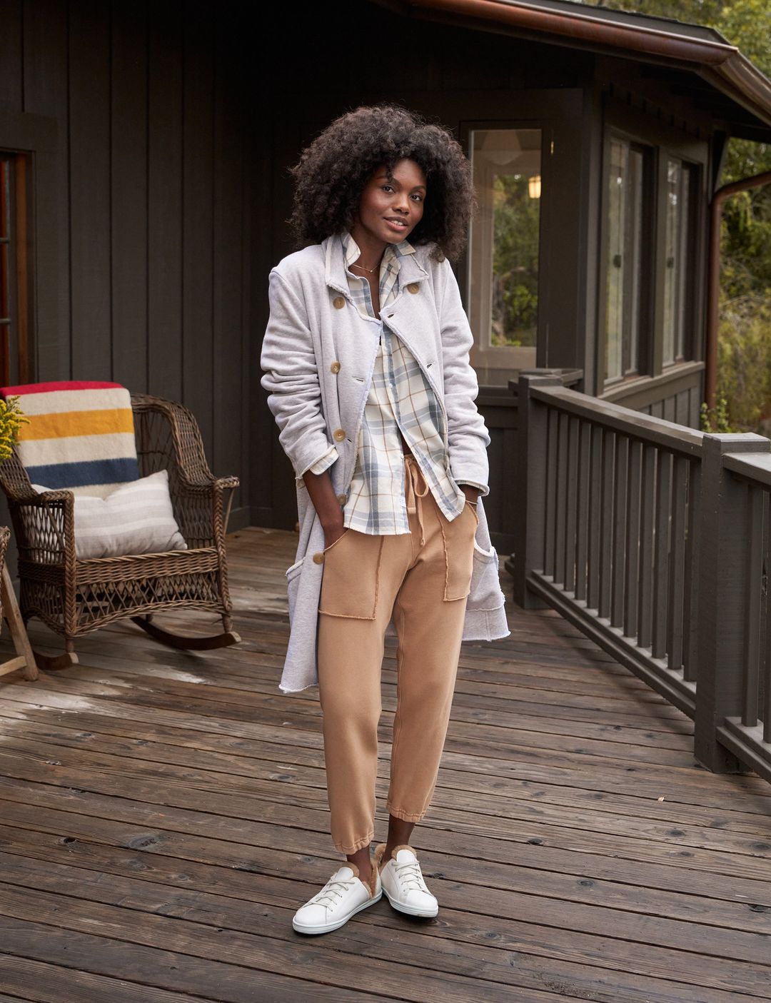 BELFAST TRENCH Gray Melange, Triple Fleece #5