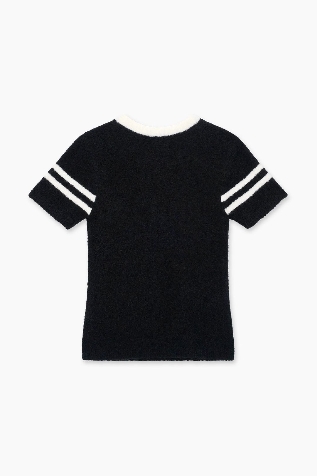 TEA SWEATER TEE | BLACK & WHITE VARSITY