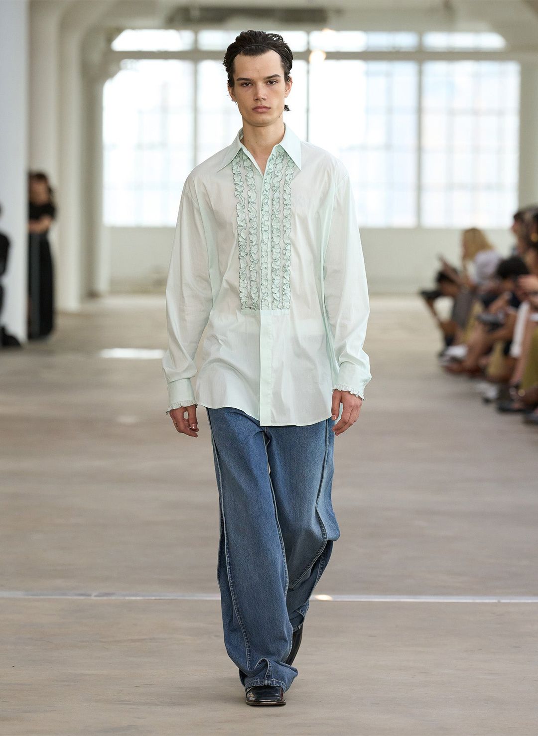 Light Weight Cotton Nylon Easy Tuxedo Shirt #2