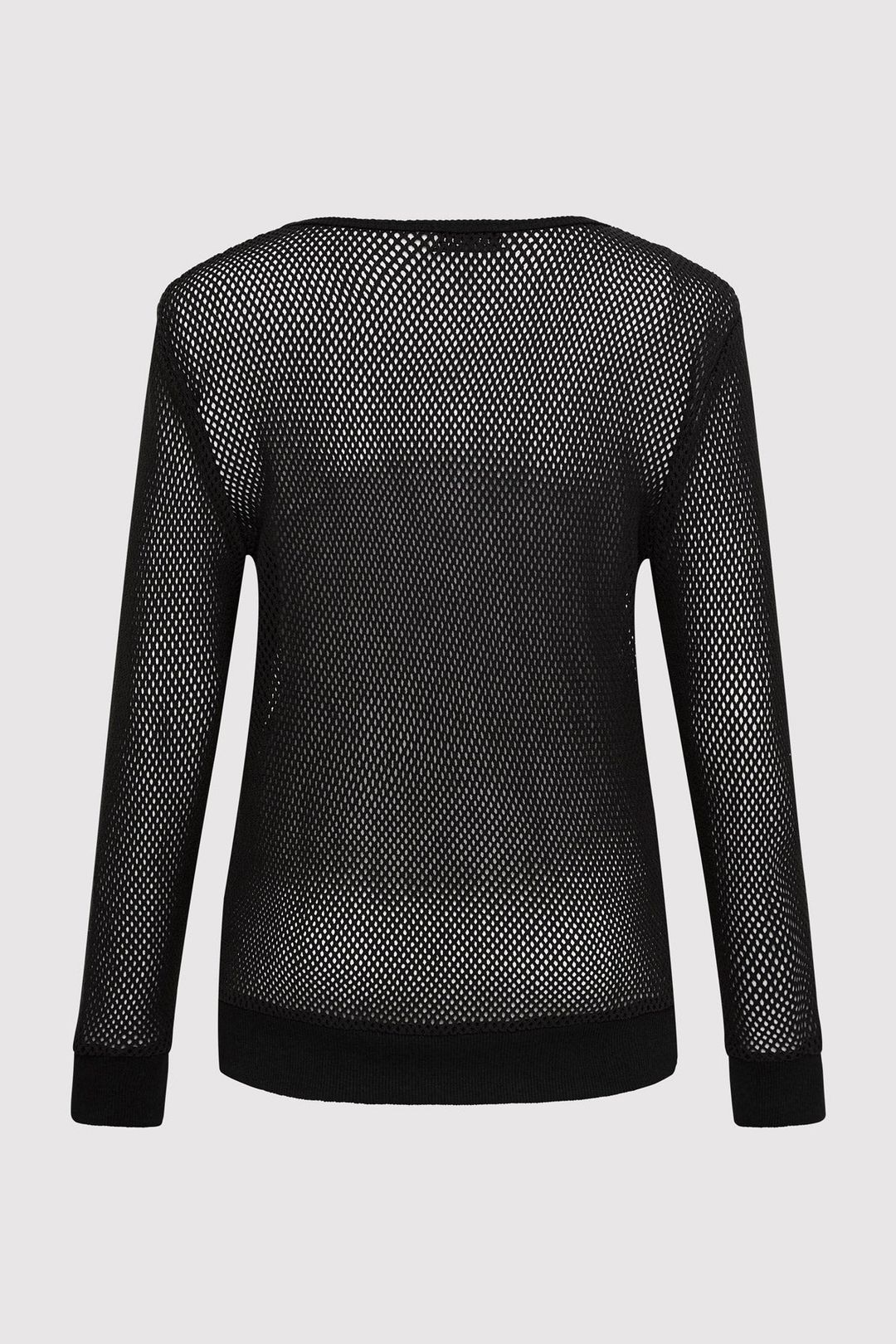 Mesh Long Sleeve Top - Black