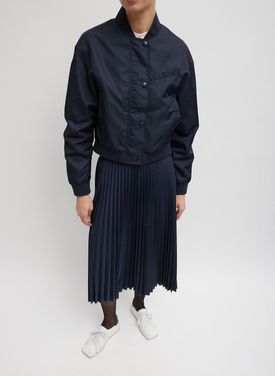 Eco Nylon Cropped Bomber #5