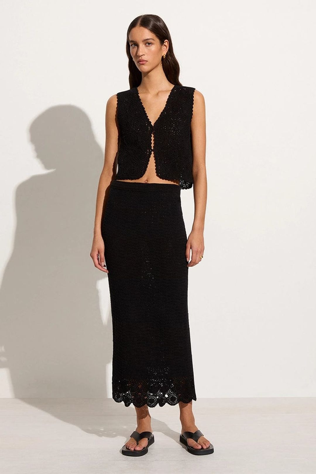 Lula Handmade Crochet Skirt Black #7