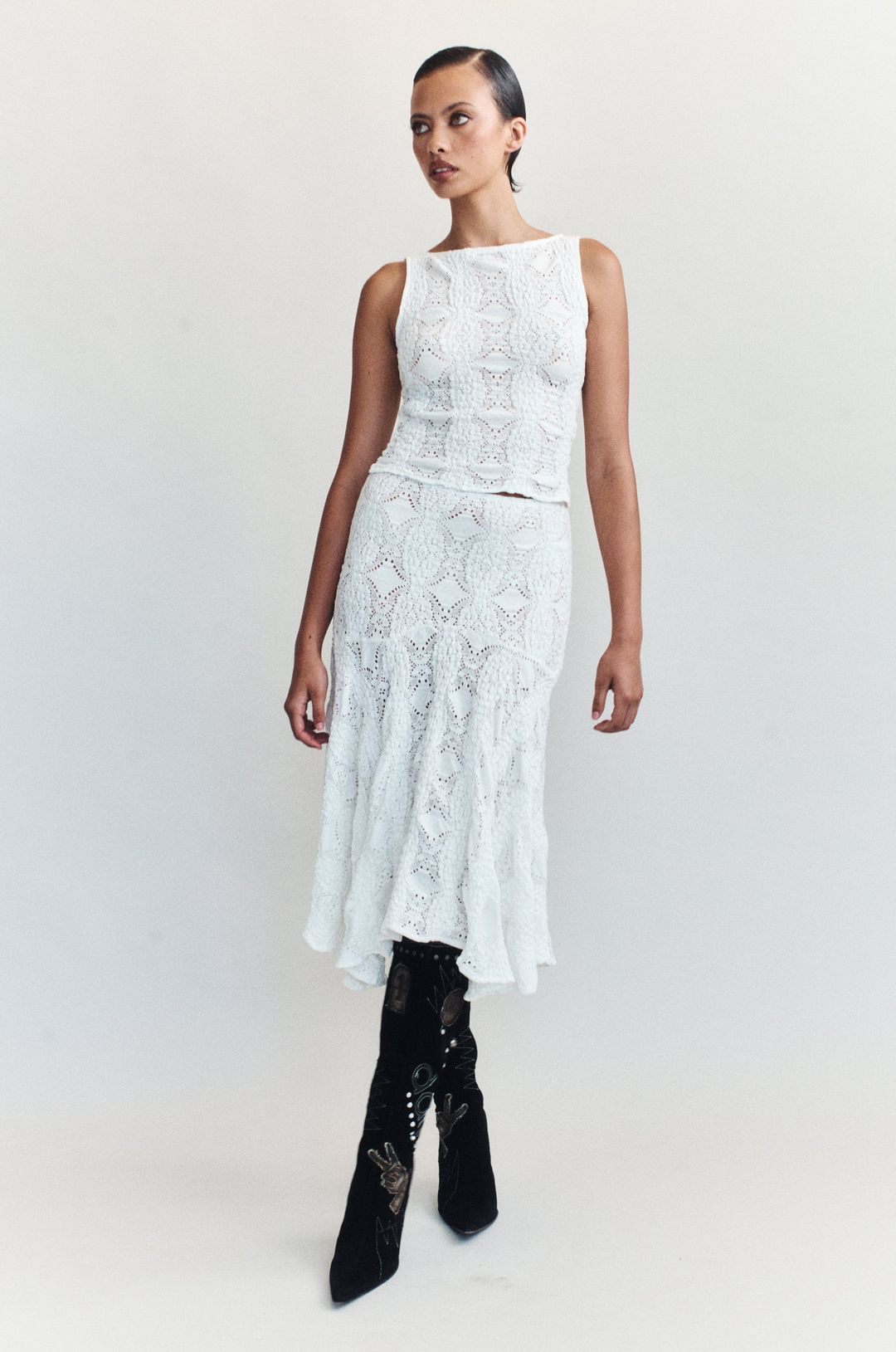 Maeve Midi Skirt | White #6