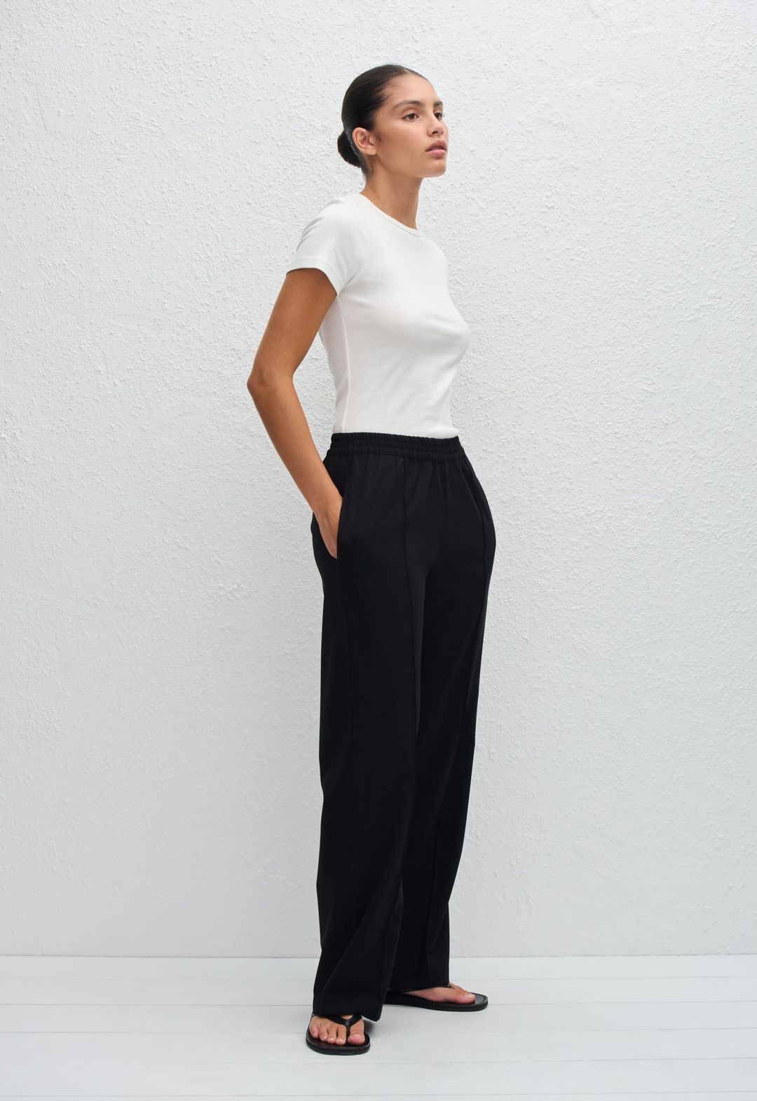 Relaxed Pin-Stitch Trouser - Black #4