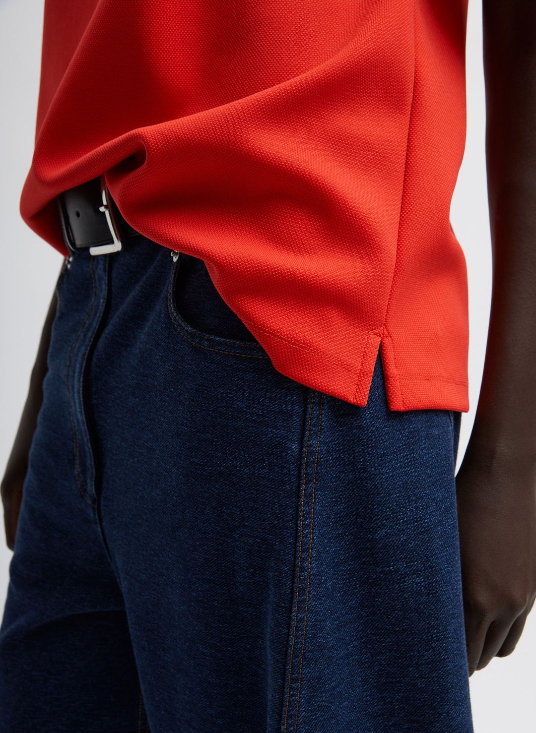 Indigo Barre Denim Knit Sid Jean #2