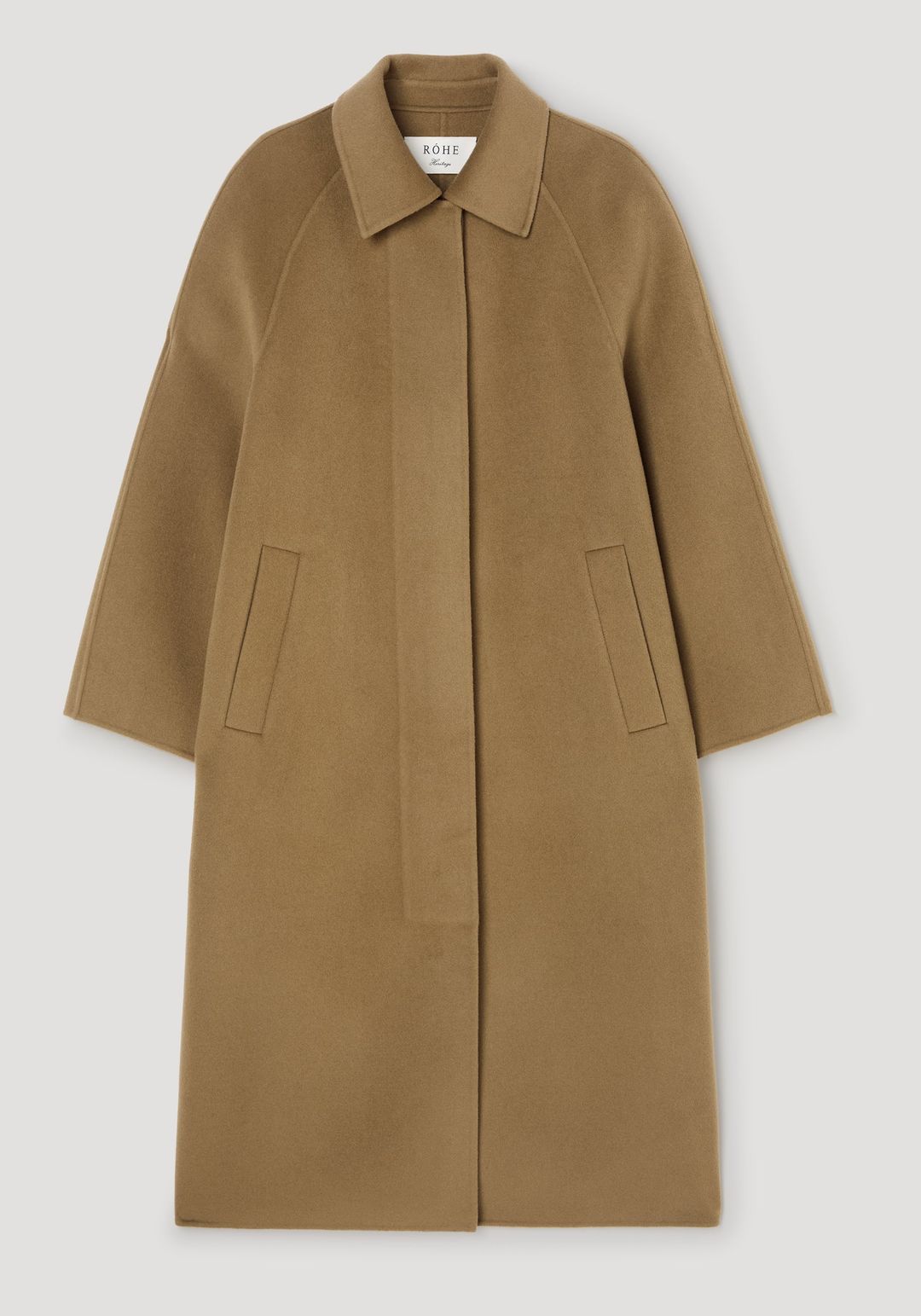 Double-faced wool padded coat | camel #7