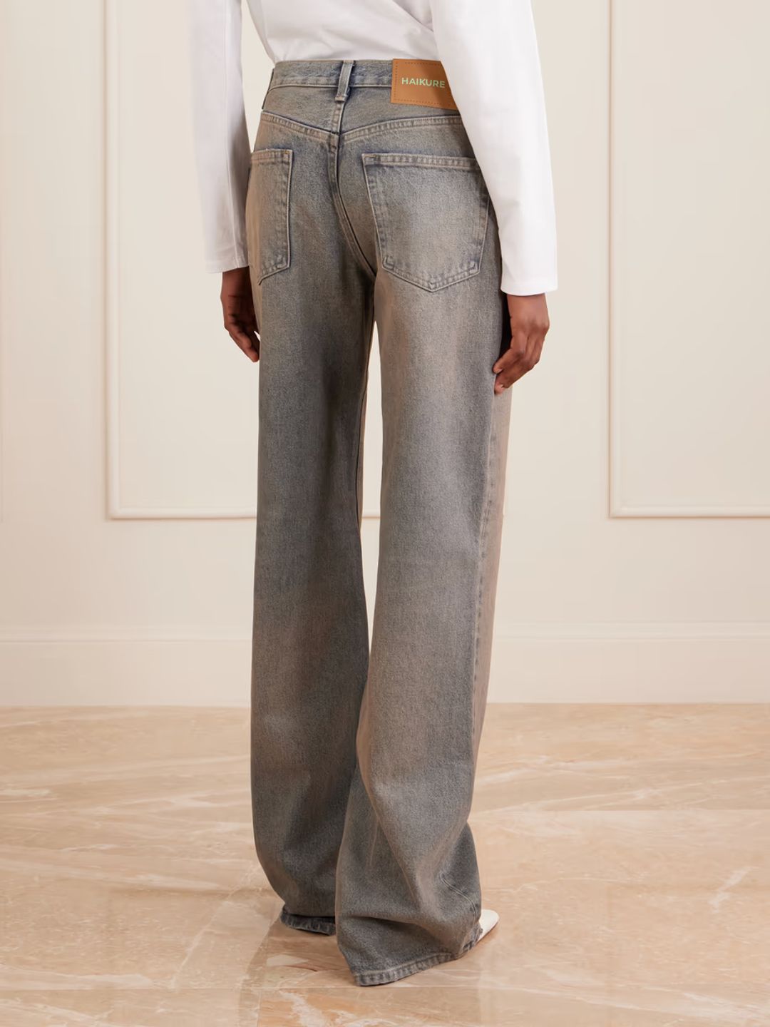 Korea mid-rise flared jeans #4