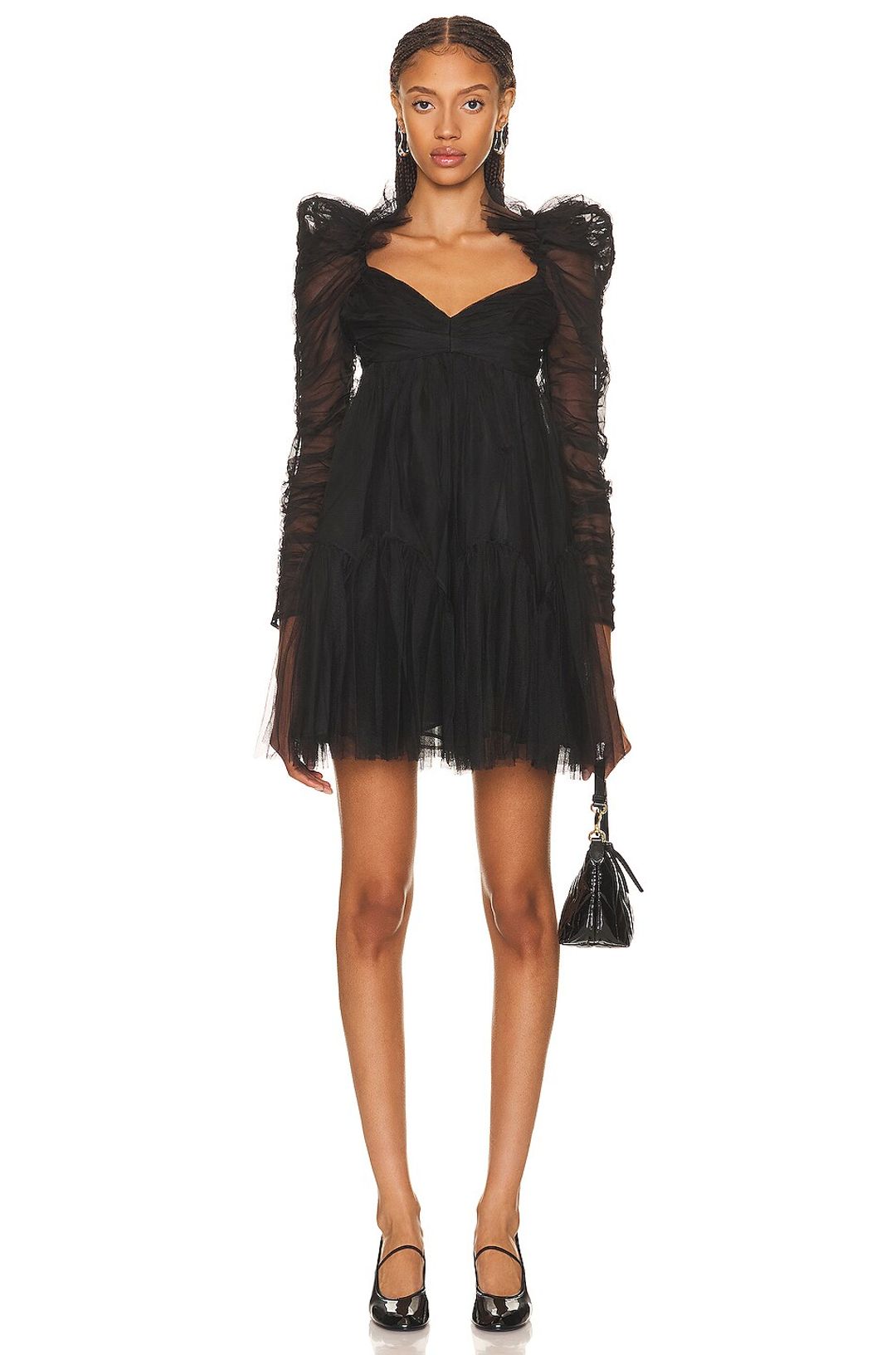 Tulle Ruched Mini Dress #2
