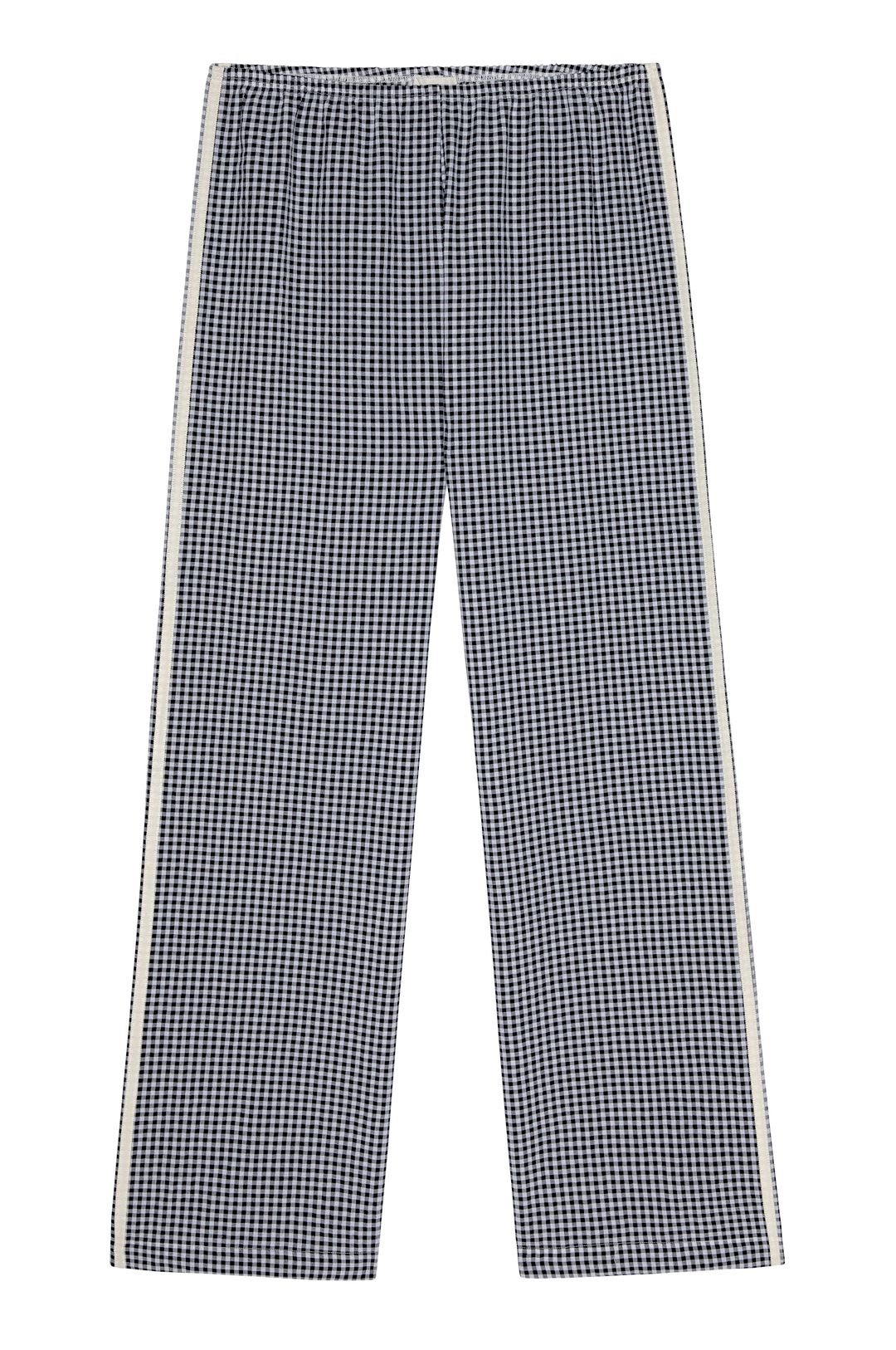 The Cotton Gingham Stripe Crop Pant